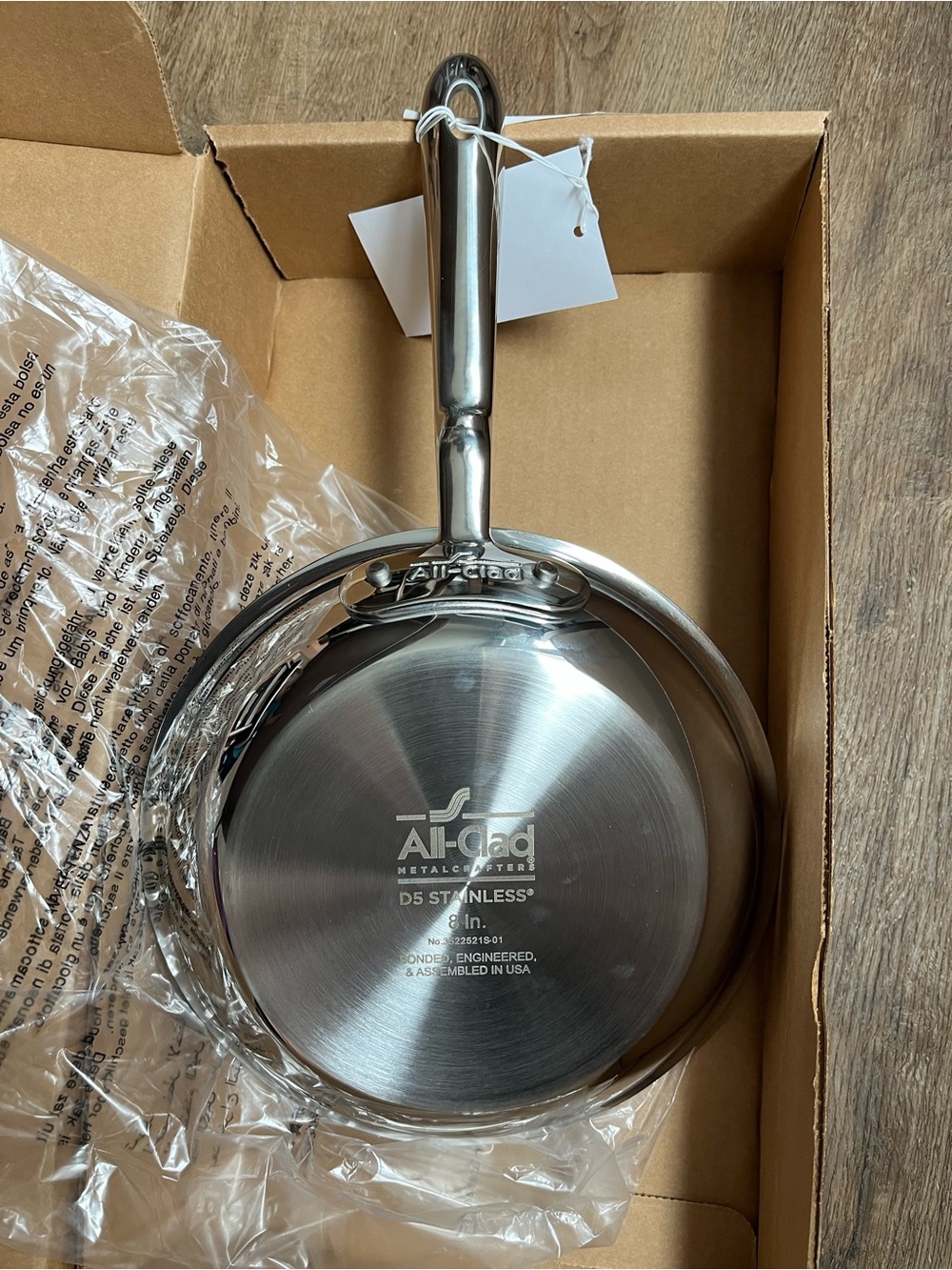 (D5) All-Clad Stainless Steel 8” Fry Pan, NEW - Picture 5 of 8